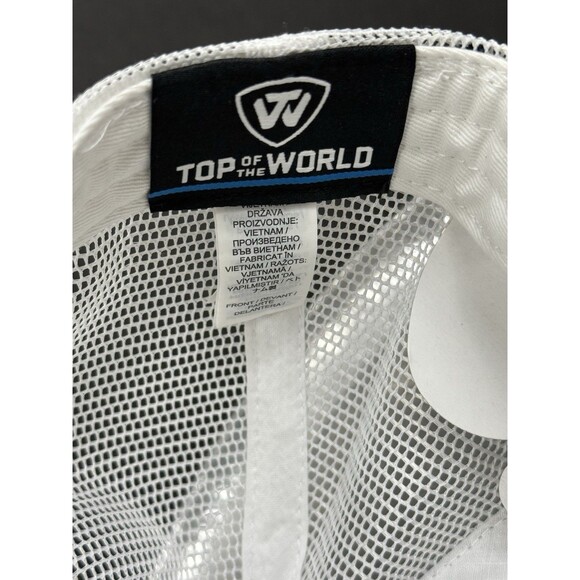 Notre Dame Fighting Irish Top Of The World Trucker Snapback Hat Navy Gold - Picture 8 of 11